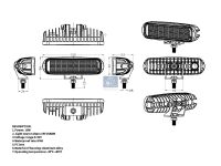 Arbeitsscheinwerfer, LED | DT 9.69036 - 969036 - W: 155...