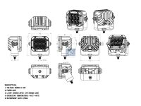 Arbeitsscheinwerfer, LED | DT 9.69044 - 969044 - W1: 110 mm, W2: 144 mm, H1: 95 mm, H2: 122,5 mm, T: 83 mm