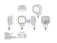 Arbeitsscheinwerfer, LED | DT 9.69034 - 969034 - W: 86...