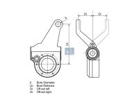 Gestängesteller, automatisch, links SAE 1 1/2 10, passend für SCANIA | DT 1.18631 - 118631 - b: 16 mm, Lb: 165 mm, Ol: 65 mm, 10 teeth