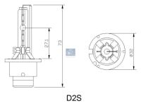 Xenonlampe 85 V, D2S, 35 W, P32d-2 passend für DAF, KRONE | DT 1.21595 - 121595