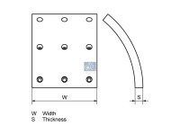 Trommelbremsbelagsatz, Achssatz passend für SCANIA | DT 1.35000 - 135000 - W: 203 mm, S: 19 mm