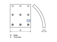 Trommelbremsbelagsatz, Achssatz - Übergröße passend für SCANIA | DT 1.35009 - 135009 - W: 178 mm, S: 20 mm