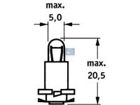 Sockellampe 24 V, 1,2 W, EBS R4 passend für MAN, MERCEDES-BENZ, VOLVO | DT 2.27221 - 227221