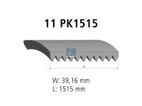 Keilrippenriemen 11 PK, passend für MAN | DT 3.34328 - 334328 - L: 1515 mm, W: 39,2 mm, 11PK1515