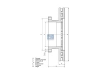 Bremsscheibe passend für MAN, DAF | DT 3.62060 -...