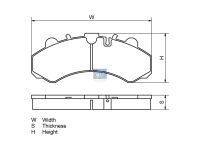 Scheibenbremsbelagsatz passend für BPW, DAF, FIAT, GIGANT, IVECO | DT 3.96405 - 396405 - W: 210,5 mm, S: 30 mm, H: 92,5 mm