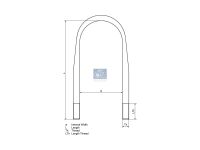 U-Bolzen M24 x 3, passend für MERCEDES-BENZ | DT 4.40257 - 440257 - LTh: 70 mm, L: 470 mm, w: 102 mm