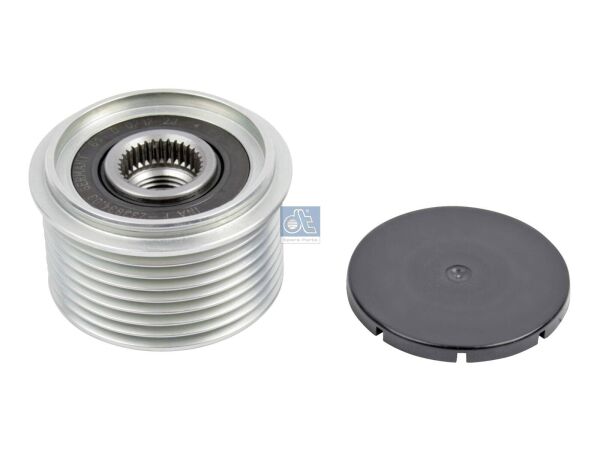 Riemenscheibe M16 x 1,5, passend für MERCEDES-BENZ | DT 4.62703 - 462703 - DP: 57,4 mm, W: 45,5 mm, 8 grooves