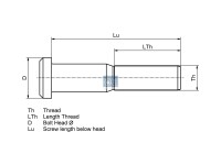 Radbolzen, komplett M22 x 1,5, passend für MERCEDES-BENZ | DT 4.90343 - 490343 - Lu: 80 mm, SW: 32, L: 90,5 mm, 10.9