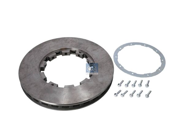 Bremsscheibe, mit Zubehörsatz passend für DAF | DT 5.21221 - 521221 - D: 432 mm, S: 45 mm, s: 37 mm