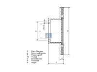 Bremsscheibe passend für DAF | DT 5.21223 - 521223 -...