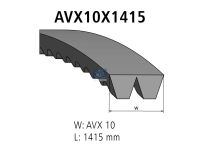 Verbundkeilriemen AVX 10, passend für MAN | DT 3.34448 - 334448 - L: 1415 mm, AVX10X1415, 2 belts