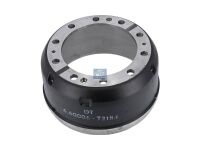 Bremstrommel passend für RENAULT | DT 6.60006 - 660006 - D: 414 mm, 10 bores, b: 25 mm, P: 335 mm, d: 280,8 mm, H: 230 mm, B: 182 mm