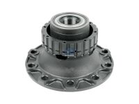 Radnabe, mit Lager passend für VOLVO | DT 2.65244 - 265244 - d1: 125 mm, d2: 125 mm, D: 383 mm, 10 bores, b: 27,2 mm, P: 335 mm, H: 165,5 mm