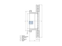 Bremsscheibe passend für MERCEDES-BENZ | DT 4.64642...