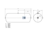 Lufttank 36 l, passend für DAF | DT 5.70050 - 570050...