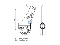 Gestängesteller, automatisch SAE 1 1/2 10, 6 bores, passend für DAF, RENAULT, SAF | DT 10.33071 - 1033071 - b: 14 mm, Lb: 105 mm, Lb1: 125 mm, Lb2: 140 mm, Lb3: 155 mm, Lb4: 180 mm, L