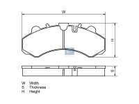 Scheibenbremsbelagsatz passend für DAF, GIGANT, KRONE, KÖGEL, SAF | DT 10.34128 - 1034128 - W: 210 mm, S: 30 mm, H: 93,8 mm