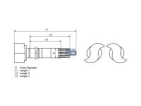 Bremsnockenwelle, rechts passend für BPW | DT 10.13116 - 1013116 - D: 42 mm, L1: 630 mm, L3: 509,5 mm, Z-cam, 10 teeth