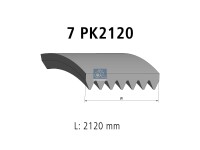 Keilrippenriemen 7 PK, | DT 14.16002 - 1416002 - L: 2120 mm, W: 24,9 mm, 7PK2120