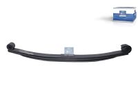 Blattfeder, vorne passend für VOLVO | DT 2.61544 - 261544 - d1: 20 mm, d2: 24 mm, L: 1556 mm, W: 100 mm, H: 195 mm, H: 80 mm, 3x25